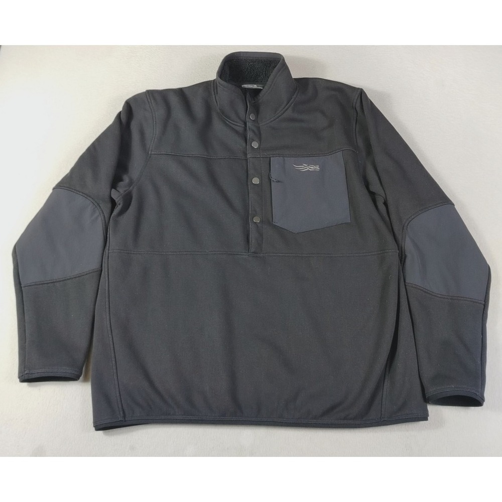 Sitka Gear Front Range Snap Fleece Pullover Mens XL Gray Thermal Hunting Hiking